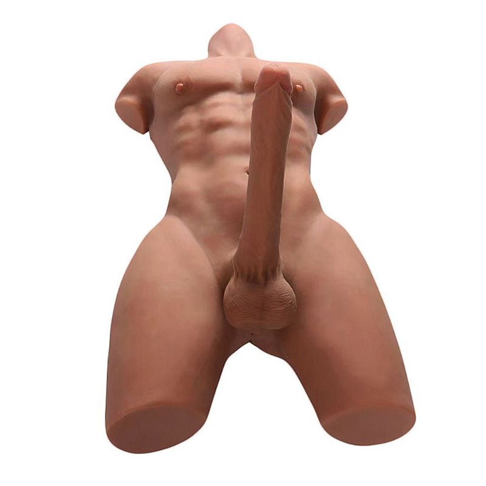 Homem Meio Corpo Cyberskin 70 X 39cm Pênis Sexy Import
