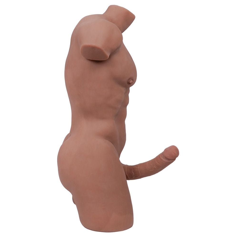 Homem Meio Corpo Cyberskin 70 X 39cm Pênis Sexy Import