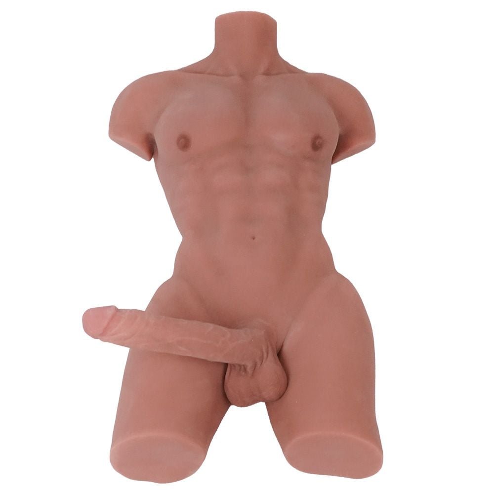 Homem Meio Corpo Cyberskin 70 X 39cm Pênis Sexy Import
