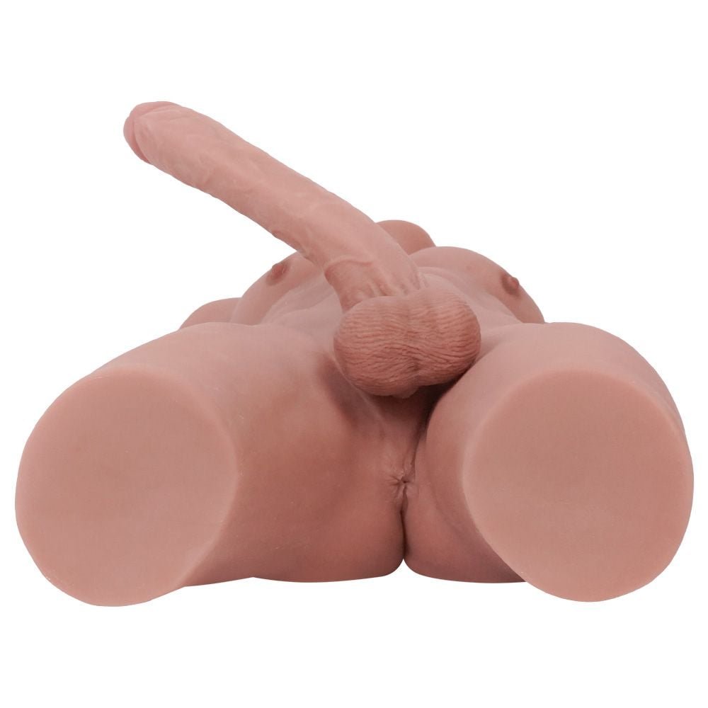 Homem Meio Corpo Cyberskin 70 X 39cm Pênis Sexy Import
