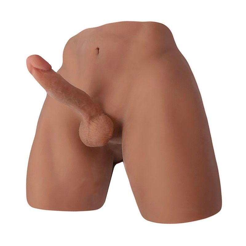 Homem Meio Corpo em CyberSkin Grande 39,0 x 31,0 cm - Pênis com Vértebra