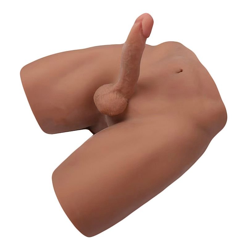 Homem Meio Corpo em CyberSkin Grande 39,0 x 31,0 cm - Pênis com Vértebra