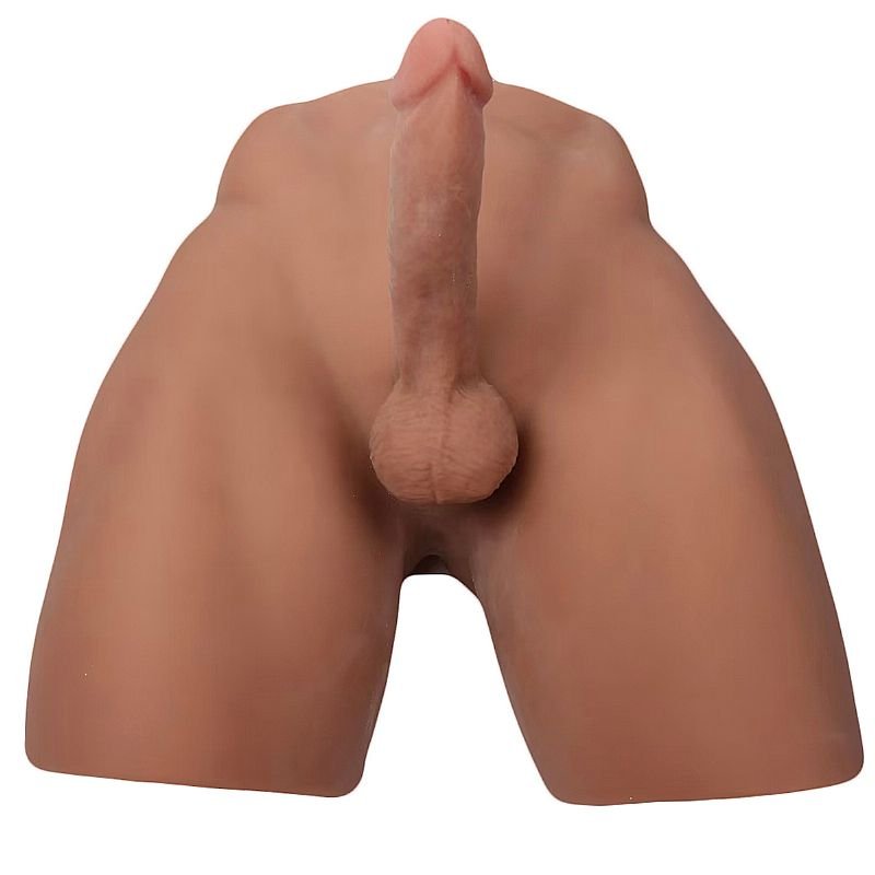 Homem Meio Corpo em CyberSkin Grande 39,0 x 31,0 cm - Pênis com Vértebra