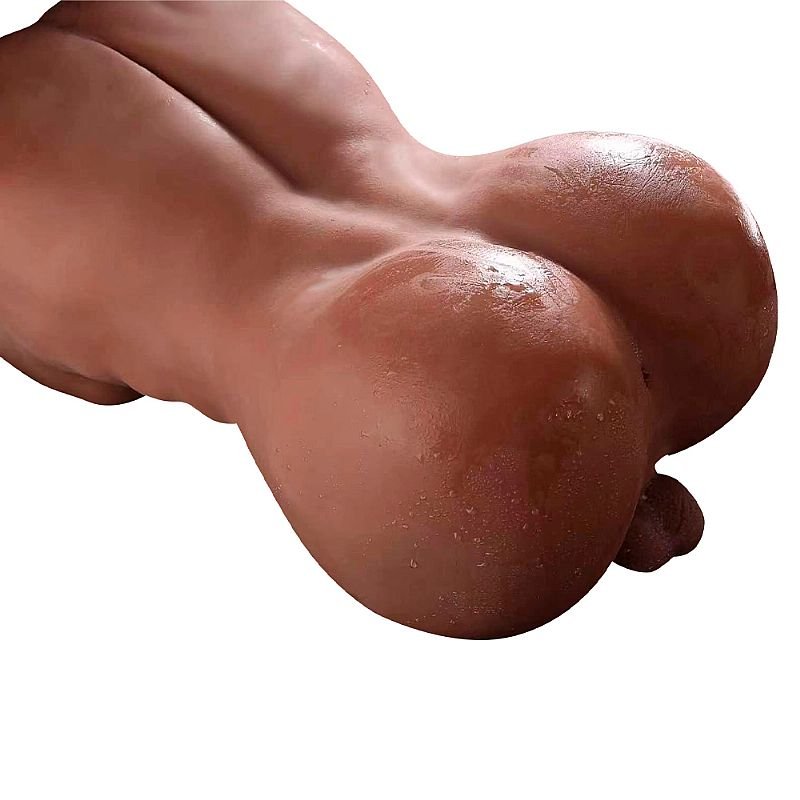 Homem Meio Corpo em CyberSkin Grande 64,0 x 34,0 cm - Pênis com Vértebra e Ânus