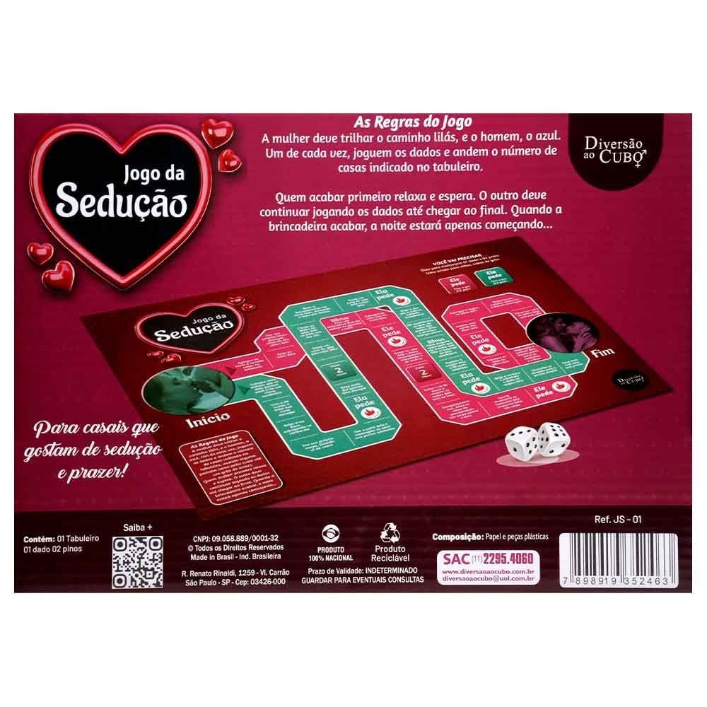 Jogo Da Sedução Tabuleiro Diversão Ao Cubo