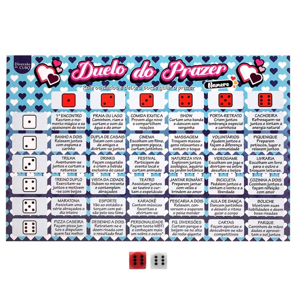 Jogo Duelo Do Prazer Namoro Diversão Ao Cubo