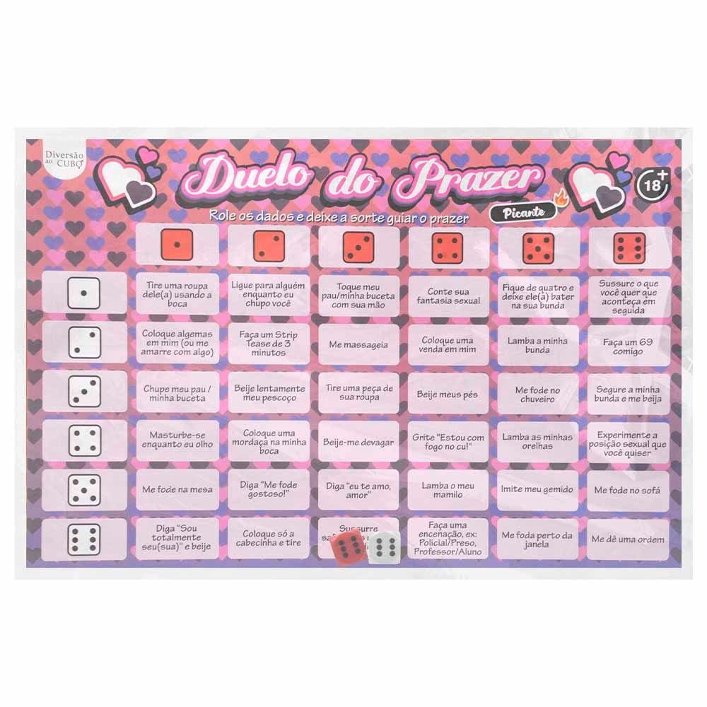 Jogo Duelo Do Prazer Picante Diversão Ao Cubo