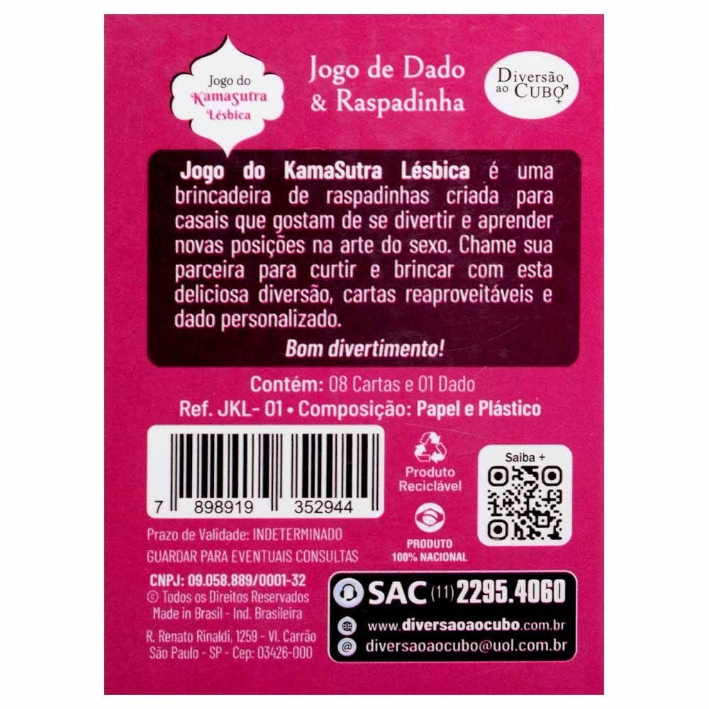 Jogo Raspadinha Kamasutra Lésbica Diversão Ao Cubo