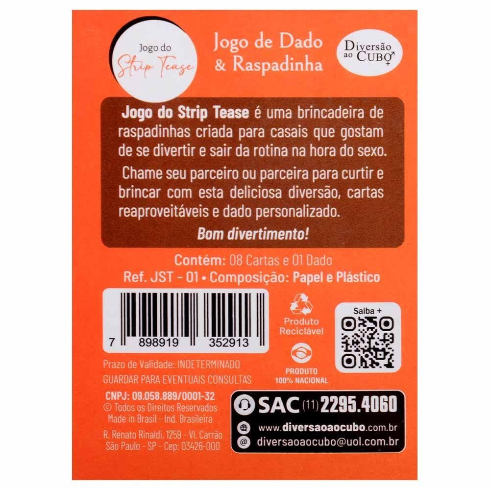 Jogo Raspadinha Strip Tease Diversão Ao Cubo