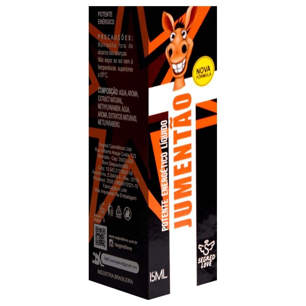 Jumentão Bebida Energética Excitante 15ml Segred Love