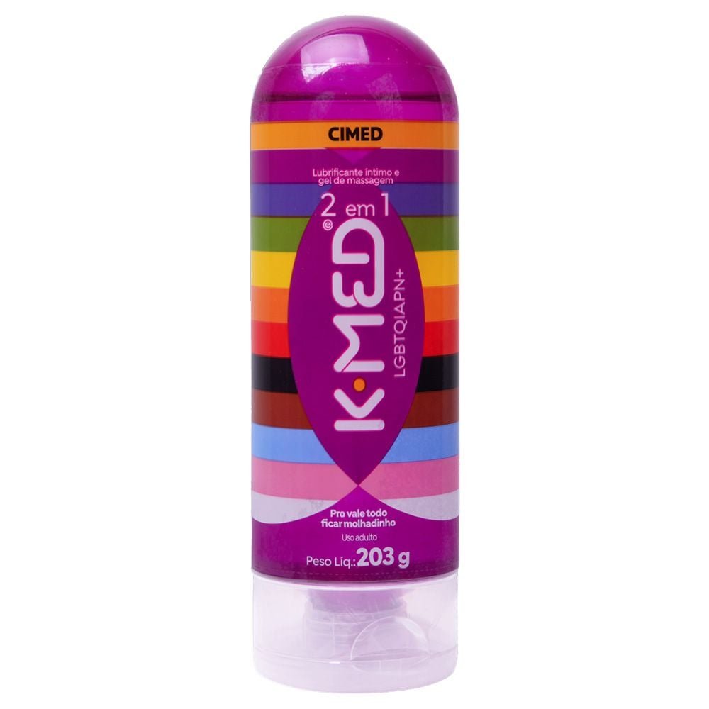 K-med Lgbtqia+ 2 Em 1 Lubrificante íntimo 203g Cimed
