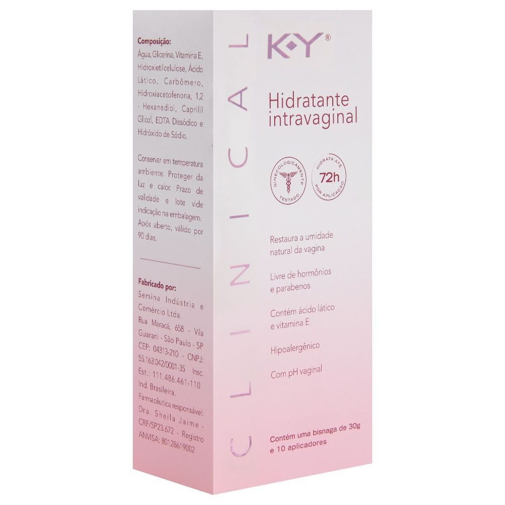 K-y Hidratante Vaginal 30g 10 Aplicadores Ky