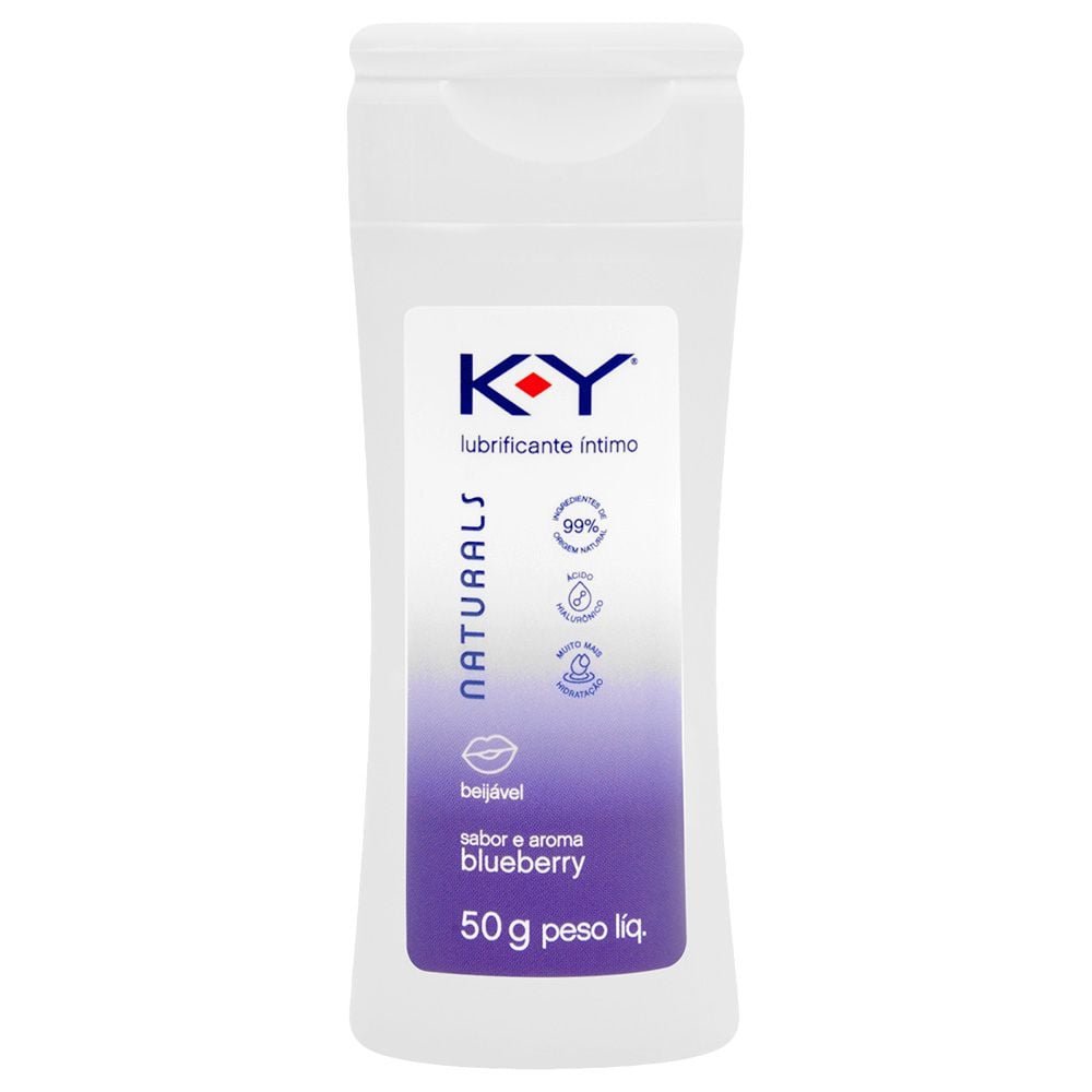 K-y Naturals Lubrificante Beijável Blueberry 50g Ky