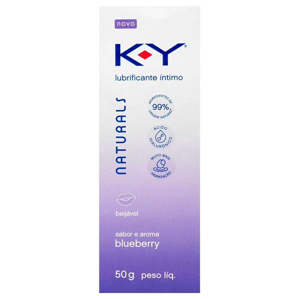 K-y Naturals Lubrificante Beijável Blueberry 50g Ky