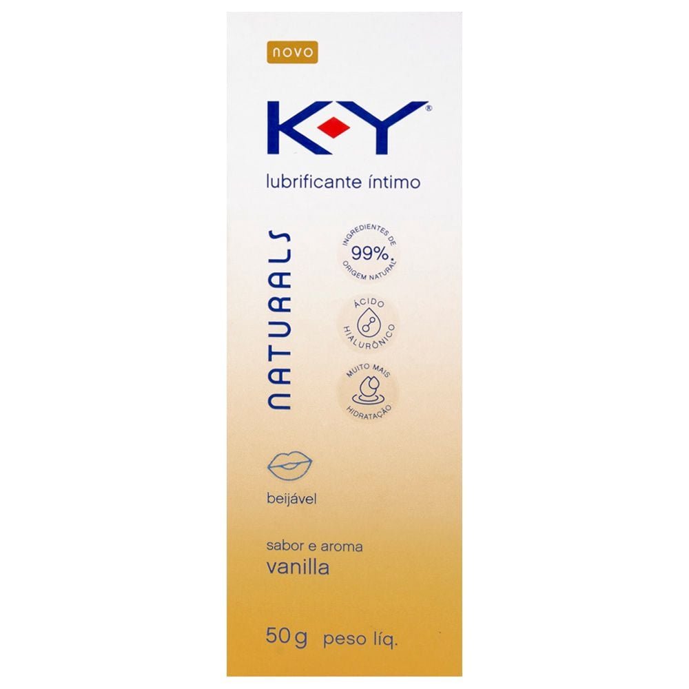 K-y Naturals Lubrificante Beijável Vanilla 50g Ky