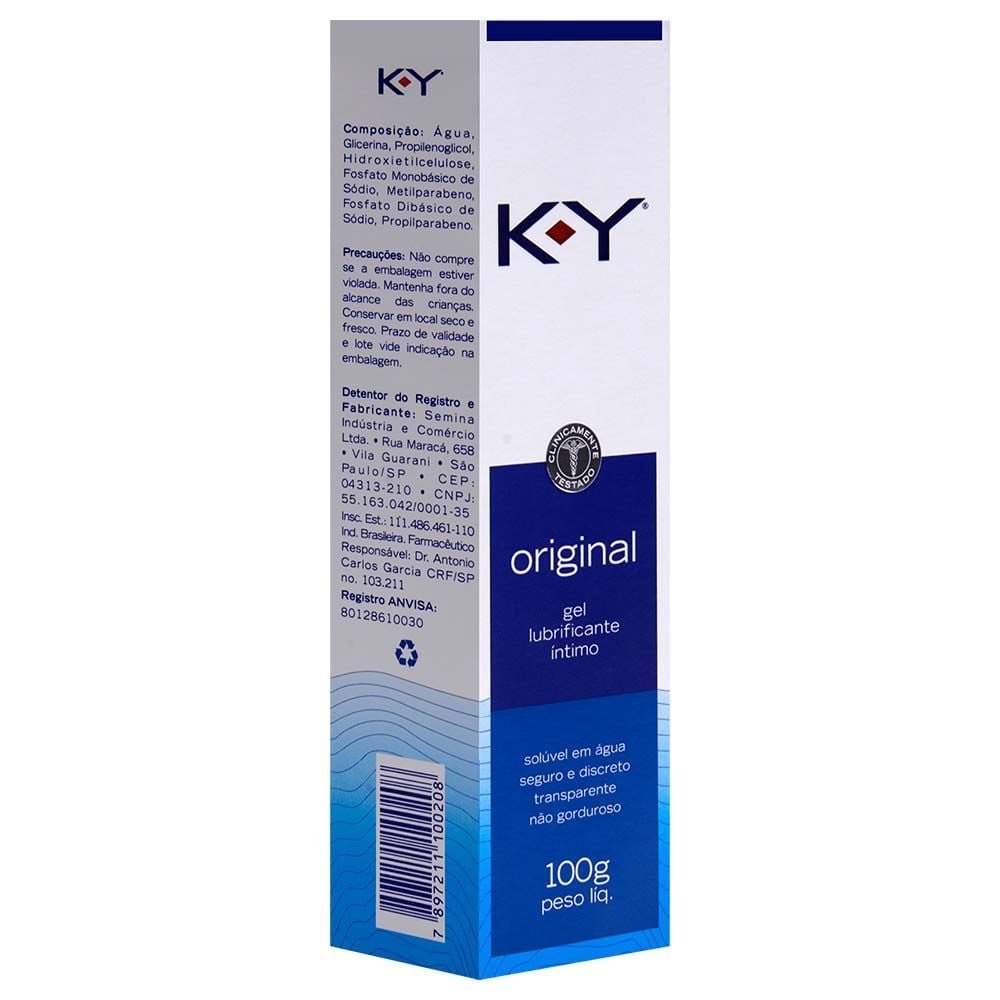 K-y Original Lubrificante Bisnaga 100g Ky
