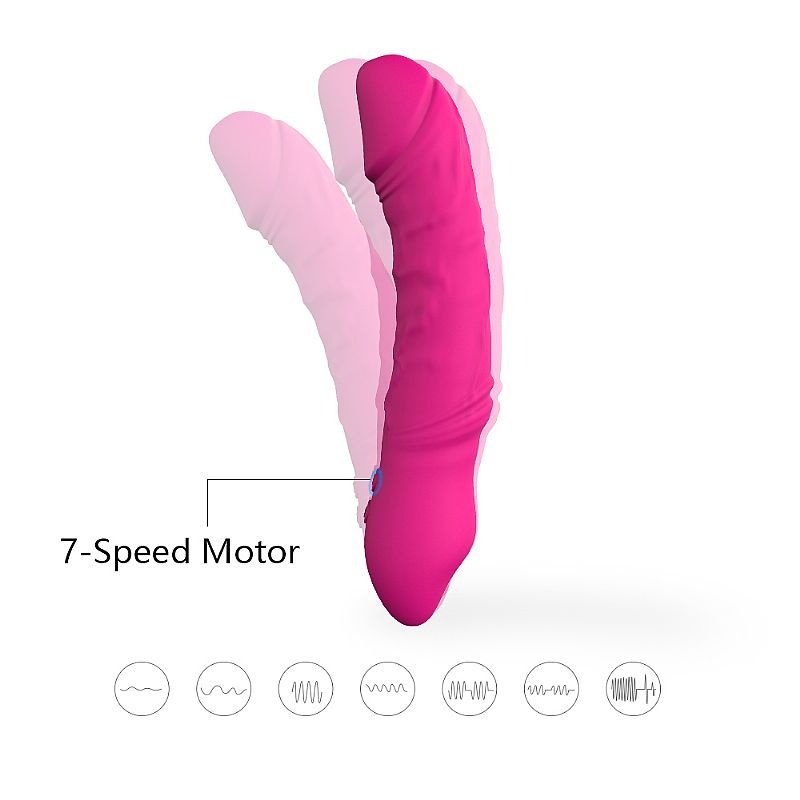 King Vibrador Feminino em Formato de Pênis - S-Hande - Roxo
