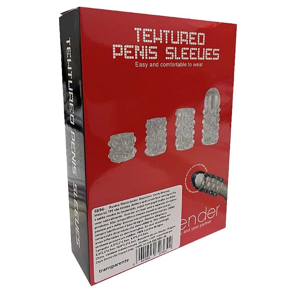 Kit 04 Capas Peniana Penis Sleeves Sexy Import
