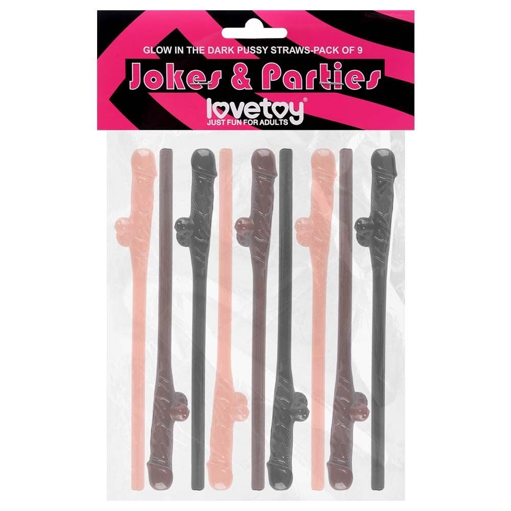 Kit 9 Canudos Pênis Willy Straws Lovetoy Vipmix