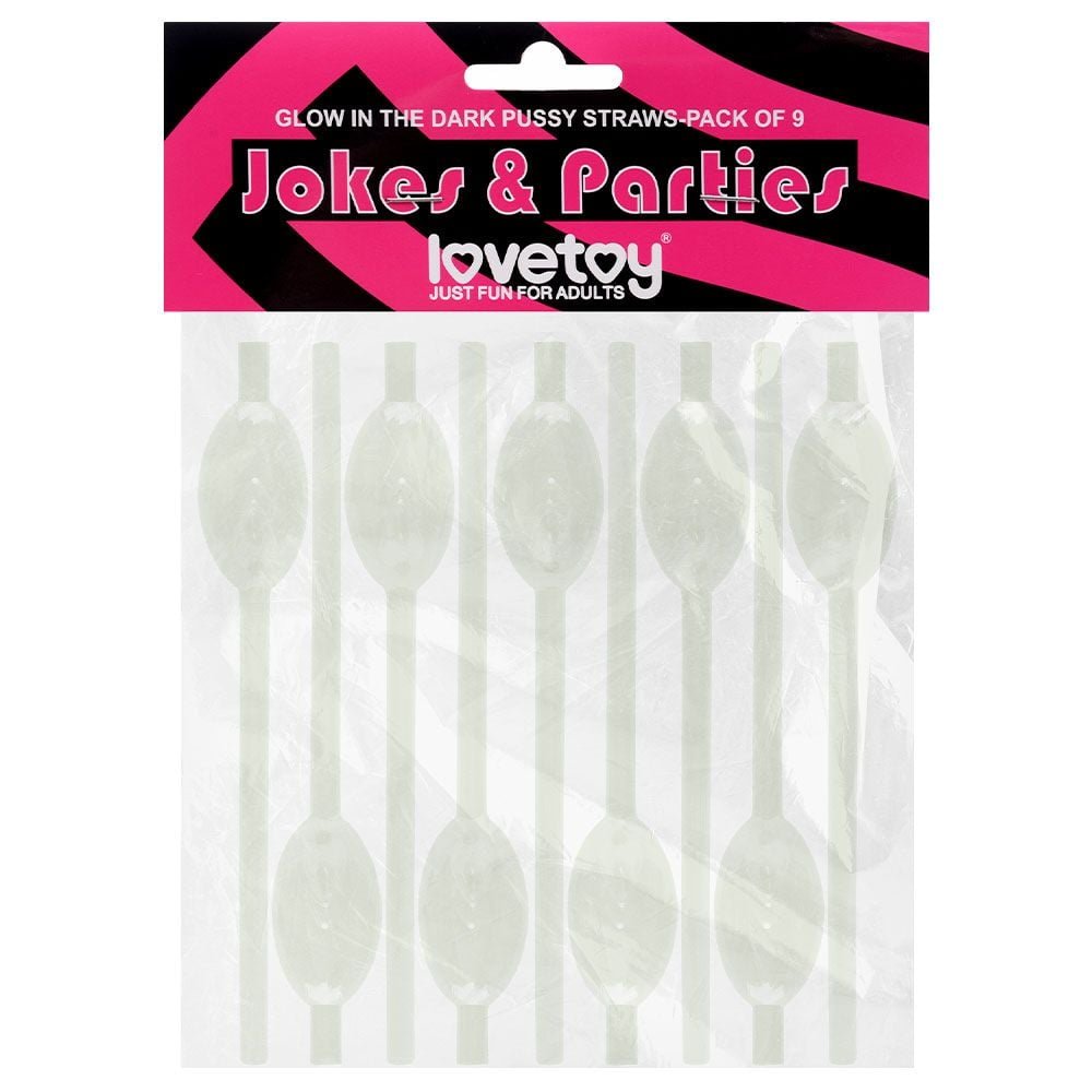 Kit 9 Canudos Vagina Fosforescentes Lovetoy Vipmix
