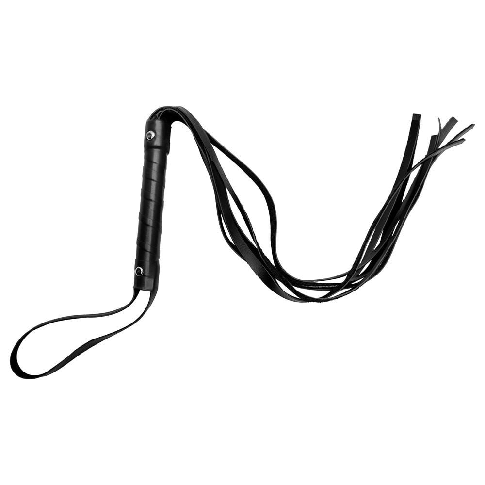 Kit Algema Bracelete E Chicote Couro Sado êxtase