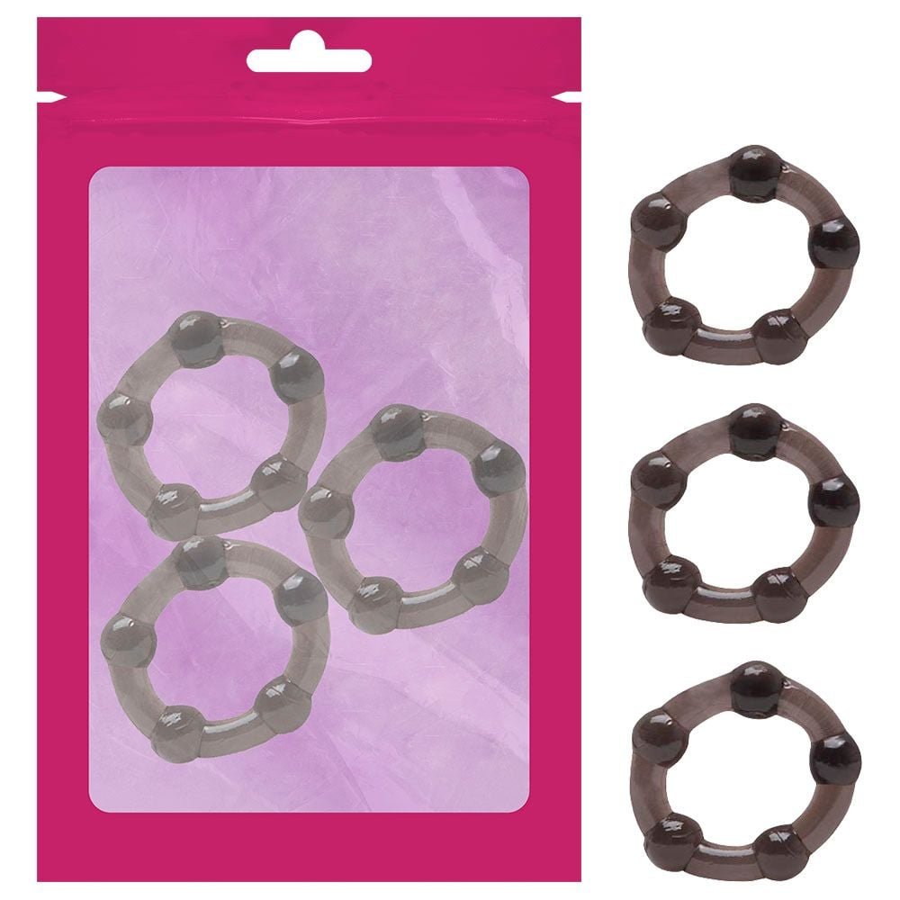 Kit Anel Peniano 3 Unidades 3,7cm Sexy Import