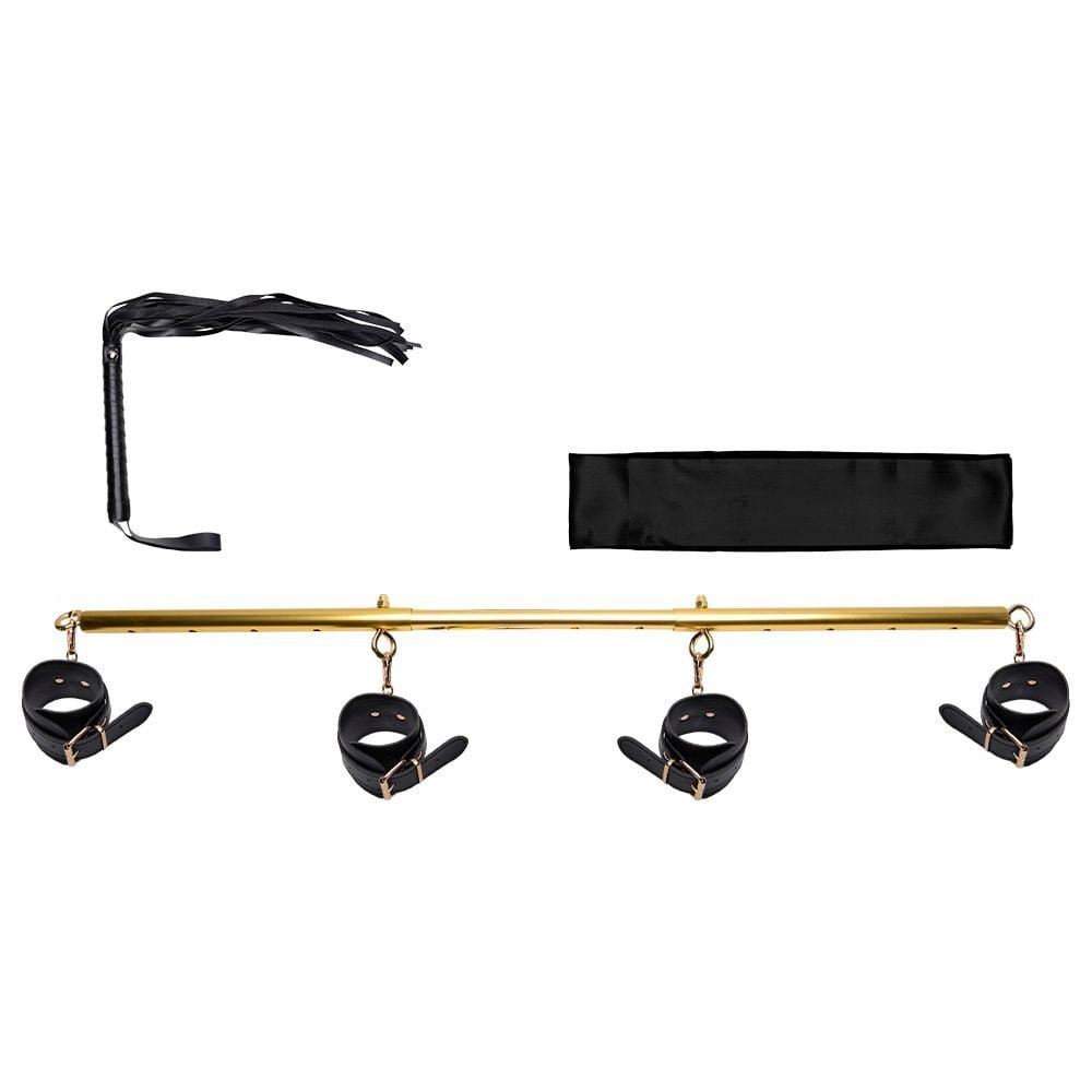 Kit Bondage Barra Dourada Algemas Youvibe Vipmix