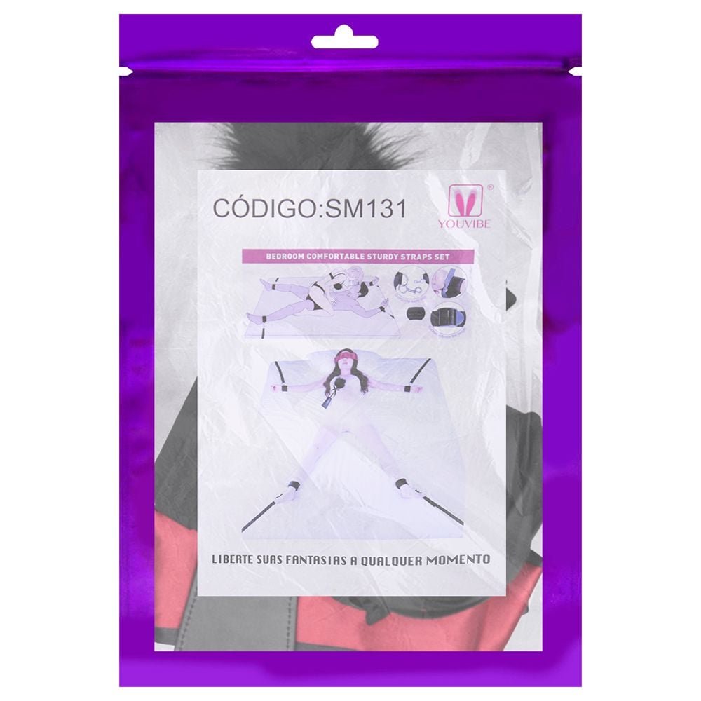 Kit Bondage Para Cama Com 6 Peças Youvibe Vipmix