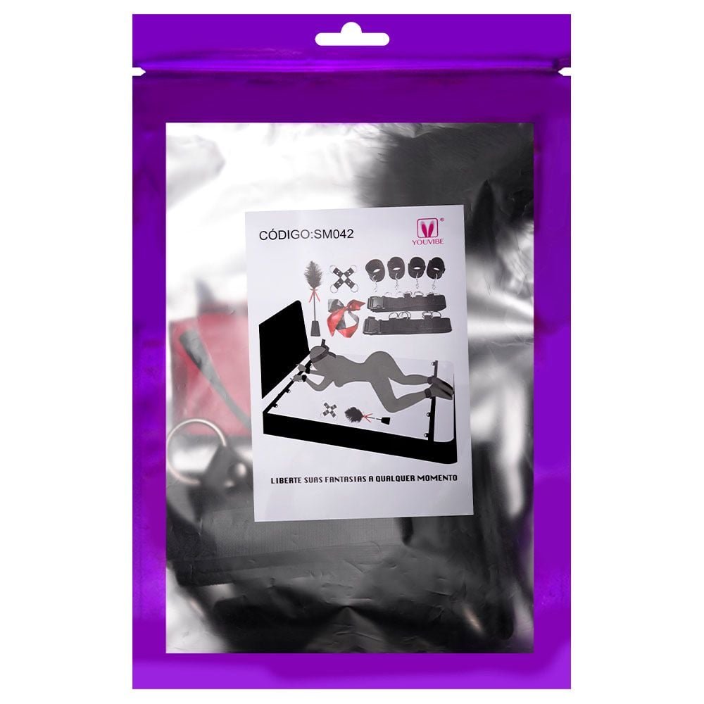 Kit Bondage Para Cama Com 7 Peças Youvibe Vipmix