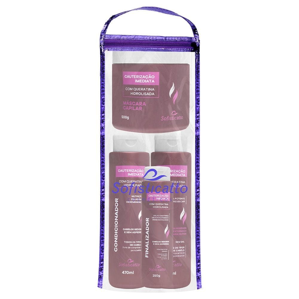 Kit Capilar Cauterização Imediata 04 Itens Sofisticatto