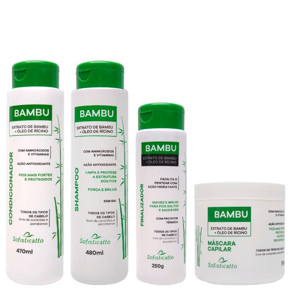 Kit Capilar Extrato De Bambu 04 Itens Sofisticatto