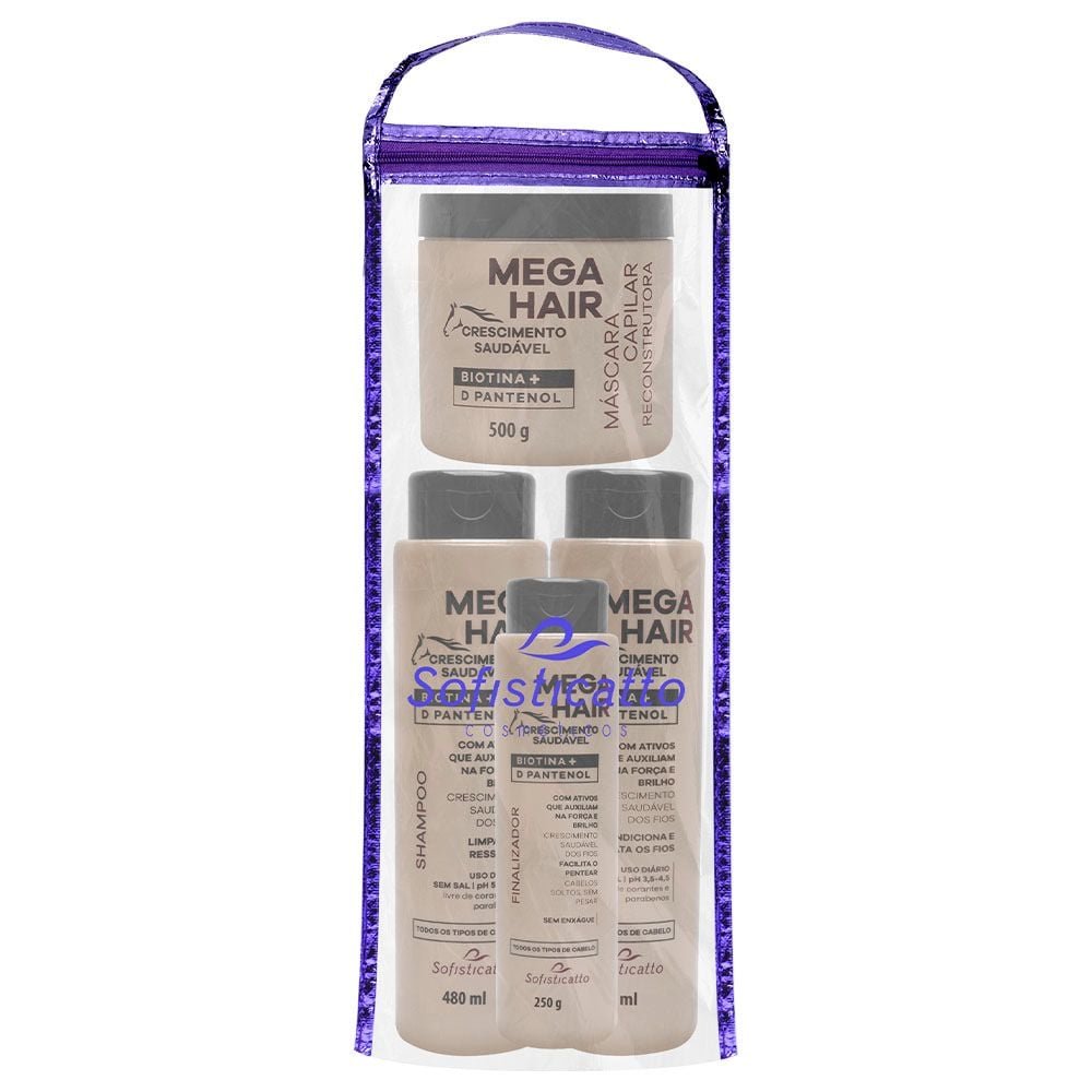 Kit Capilar Mega Hair 04 Itens Sofisticatto