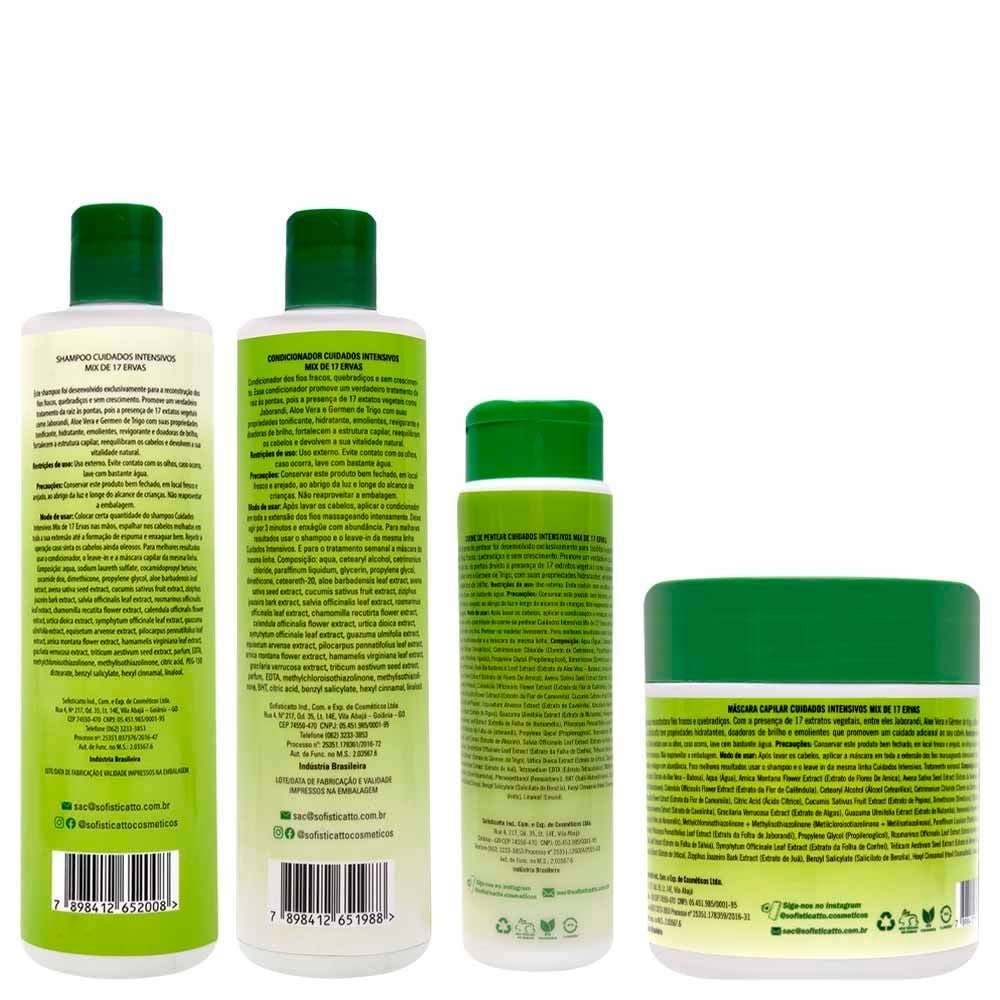 Kit Capilar Mix 17 Ervas 04 Itens Sofisticatto