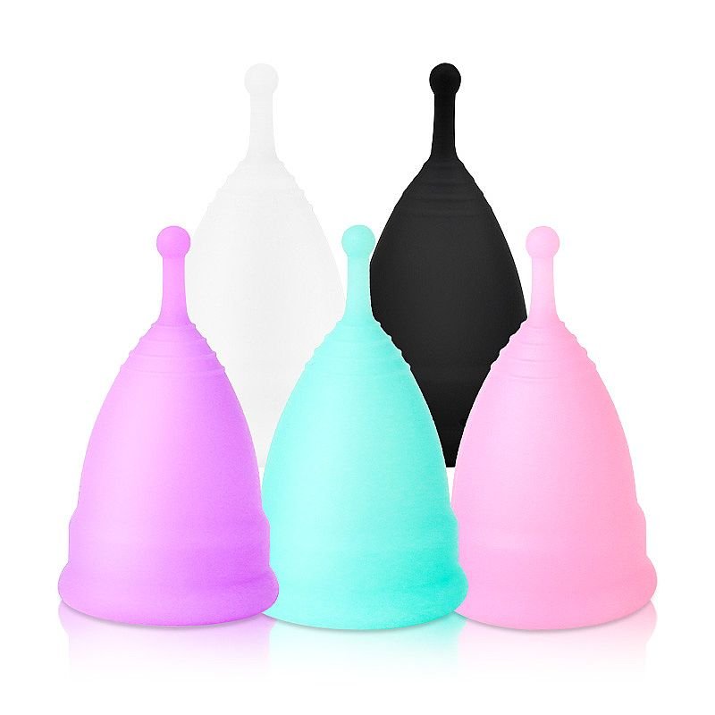 kit com 2 Coletores Menstrual de Silicone - Azul