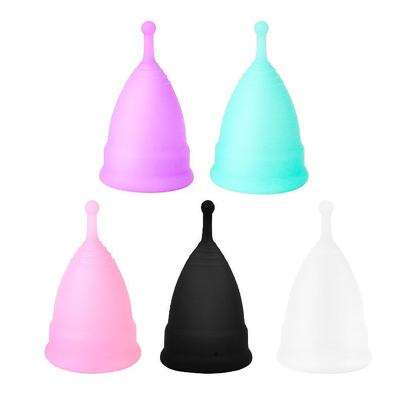 kit com 2 Coletores Menstrual de Silicone - Azul