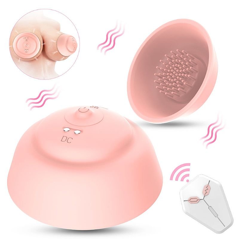 Kit com 2 - Estimulador de Mamilo com Vibração - Bege