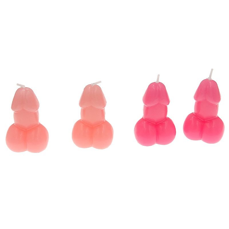 kit com 4 Velas em Formato de Pênis - Sex Candle