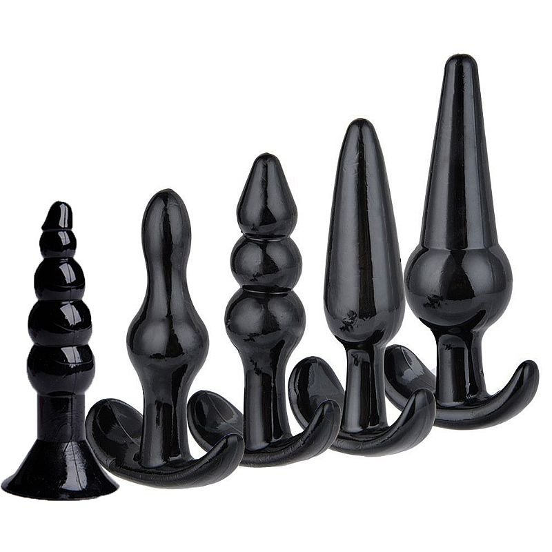 Kit com 5 Plug anal - Rosa