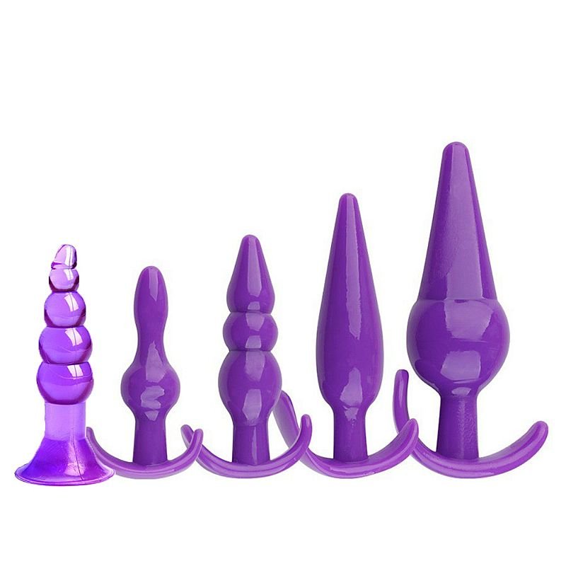 Kit com 5 Plug anal - Rosa