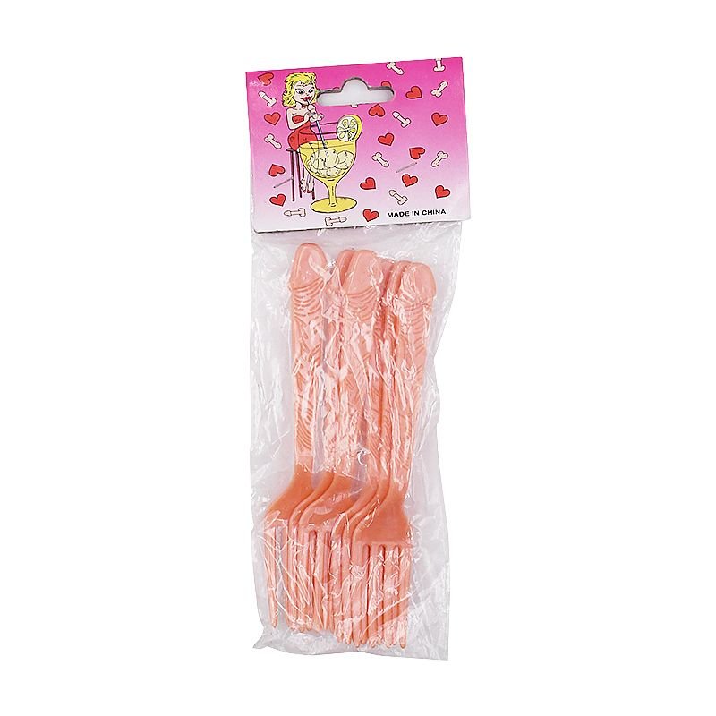 Kit com 6 - Garfos em formato de Pênis