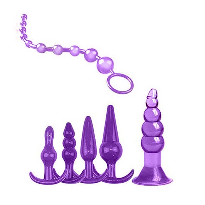 Kit com 6 Plug Anal - Preto