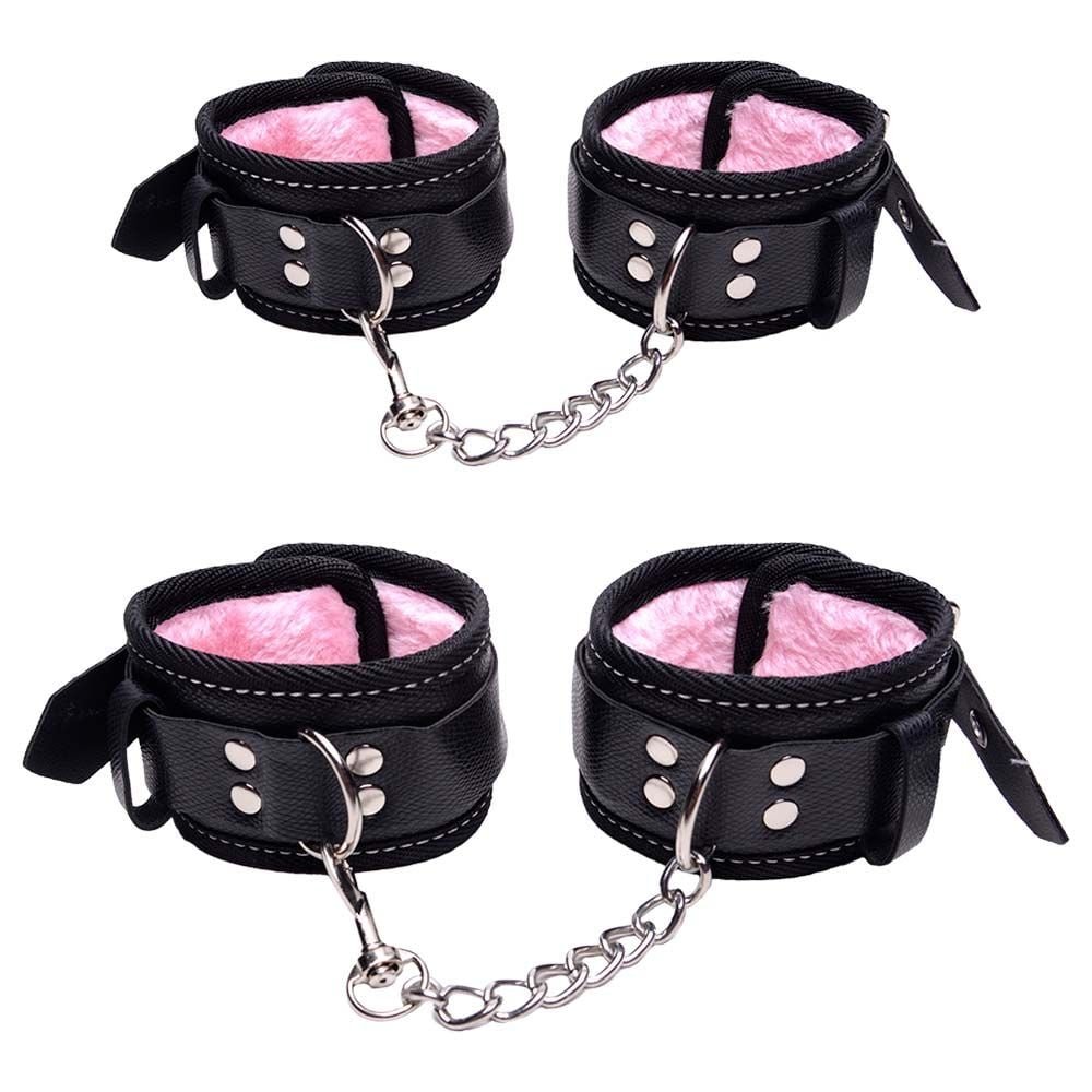 Kit Fetiche Bondage Sado Preto E Rosa Sexy Import