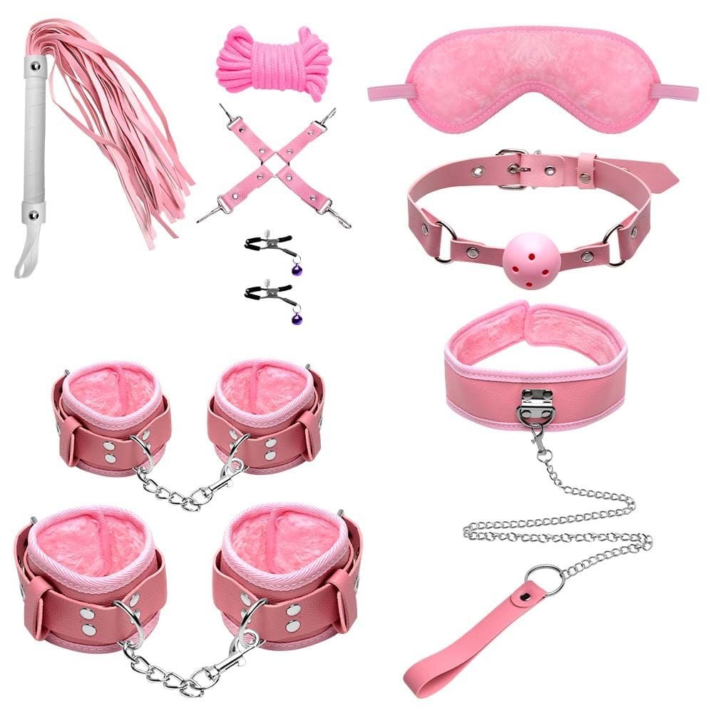 Kit Fetiche Bondage Sado Rosa Sexy Import