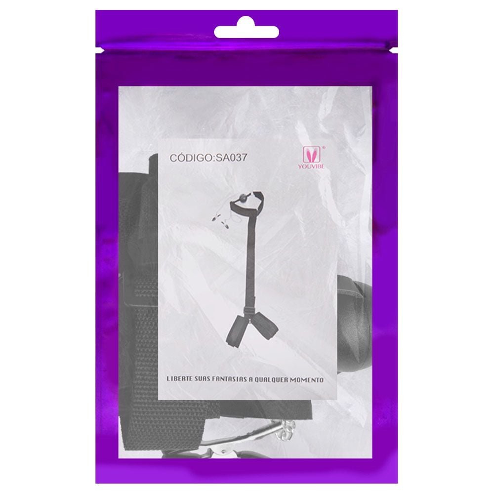 Kit Fetiche Mordaça Prende Mamilos Youvibe Vipmix
