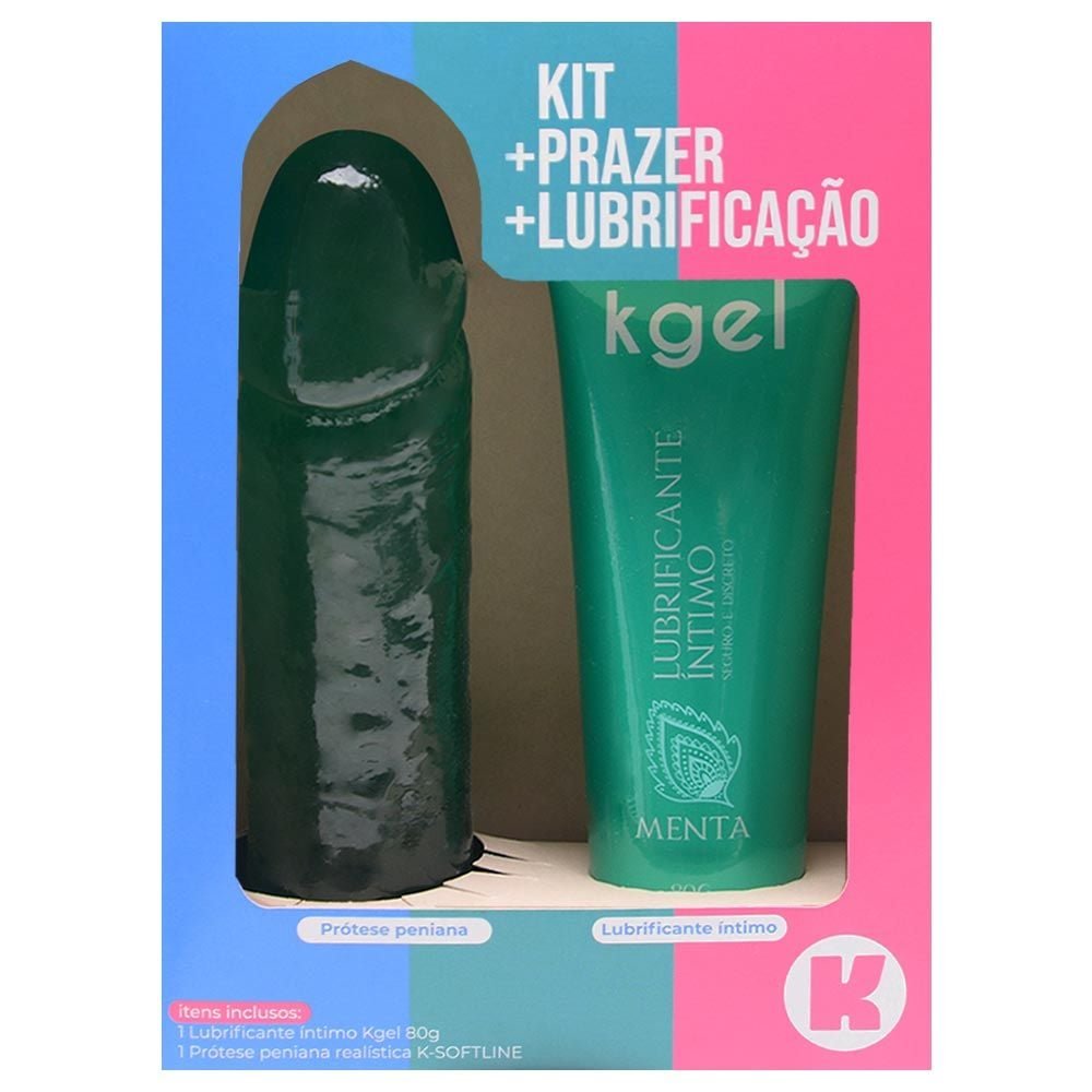 Kit K-softline Lubrificante + Pênis De Borracha Kgel