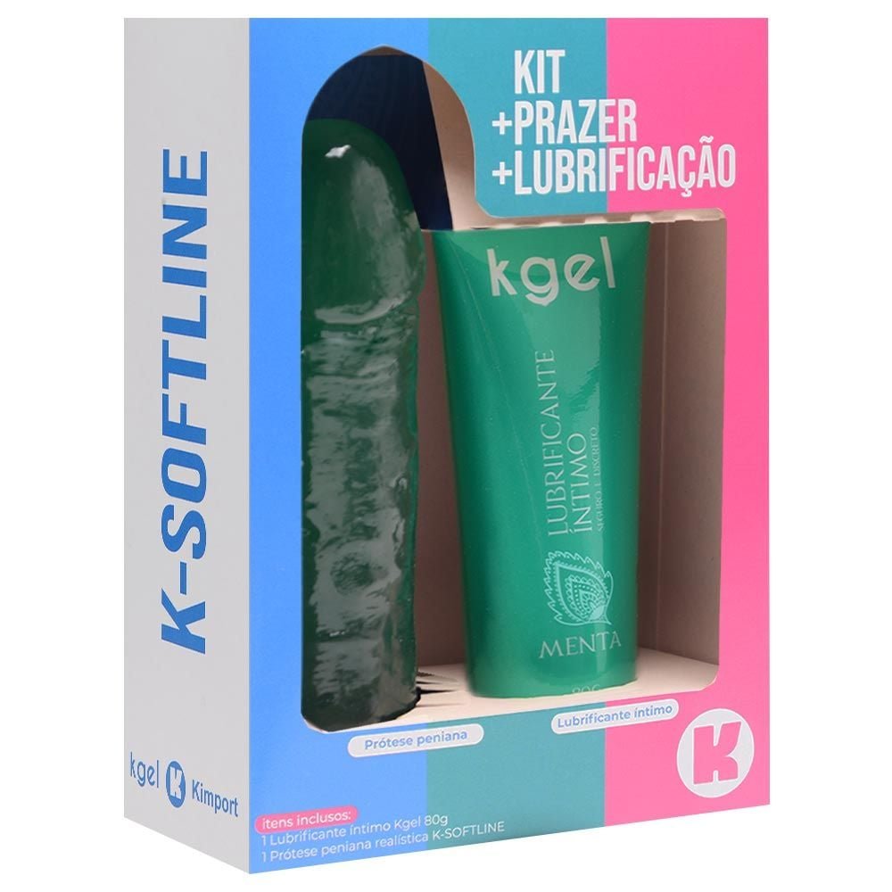 Kit K-softline Lubrificante + Pênis De Borracha Kgel