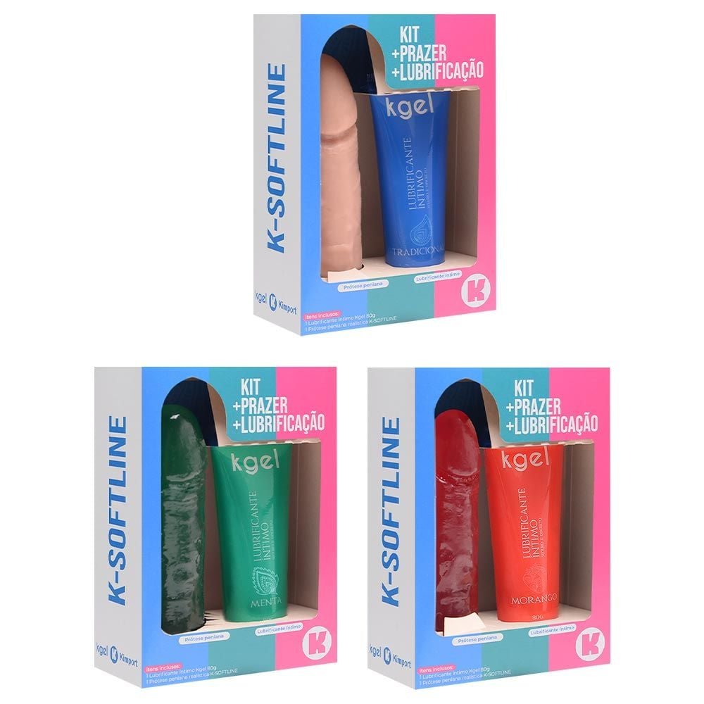 Kit K-softline Lubrificante + Pênis De Borracha Kgel