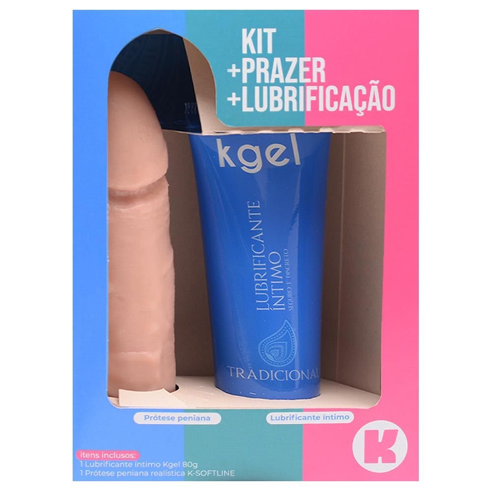 Kit K-softline Lubrificante + Pênis De Borracha Kgel