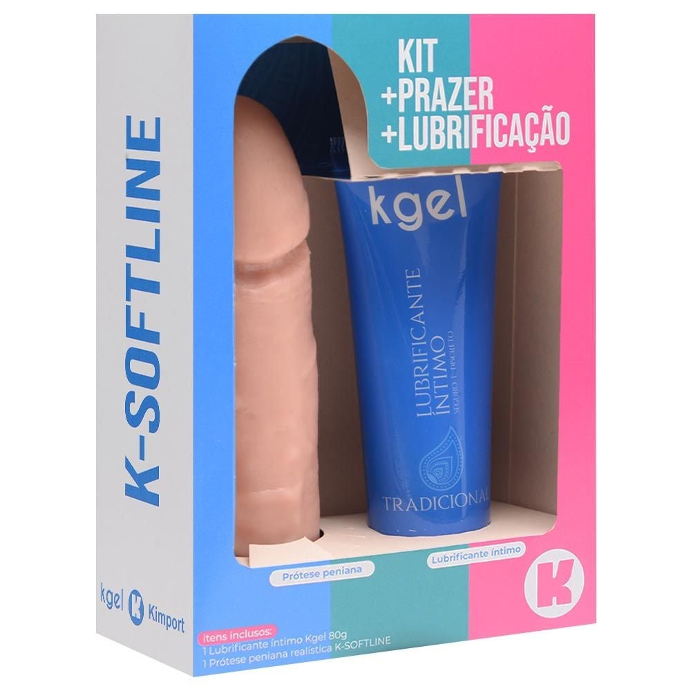 Kit K-softline Lubrificante + Pênis De Borracha Kgel