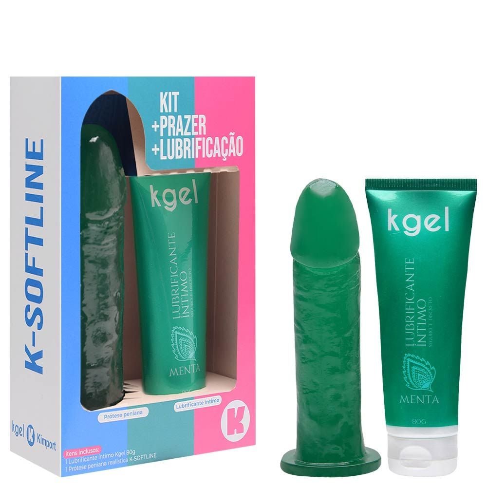 Kit K-softline Lubrificante + Pênis De Borracha Kgel